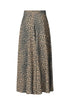 Rabens Saloner Natja leopard print button skirt